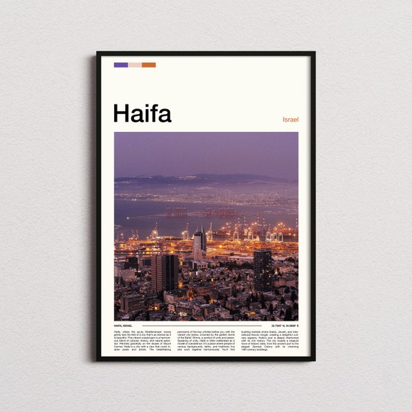 Haifa Print, Haifa Poster, Haifa Wall Art, Israel Art Print, Haifa Photo