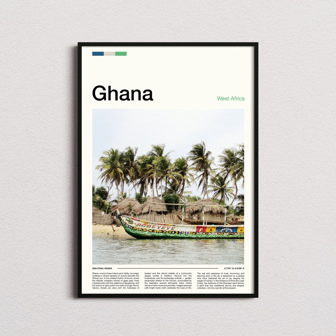 Ghana Print Ghana Poster Ghana Wall Art Ghana Art Print Etsy