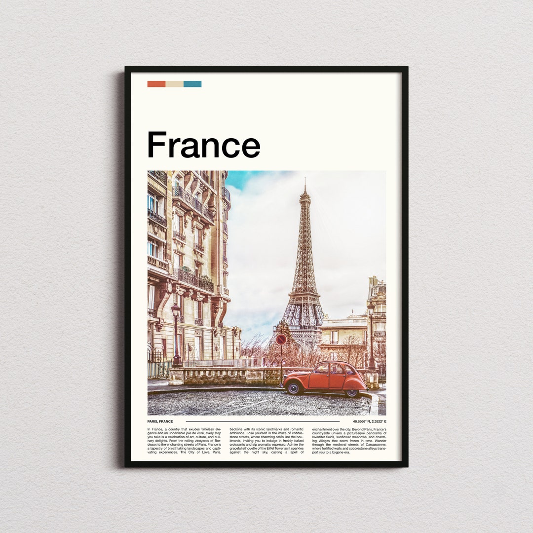 France Print, France Poster, France Wall Art, France Art Print, France