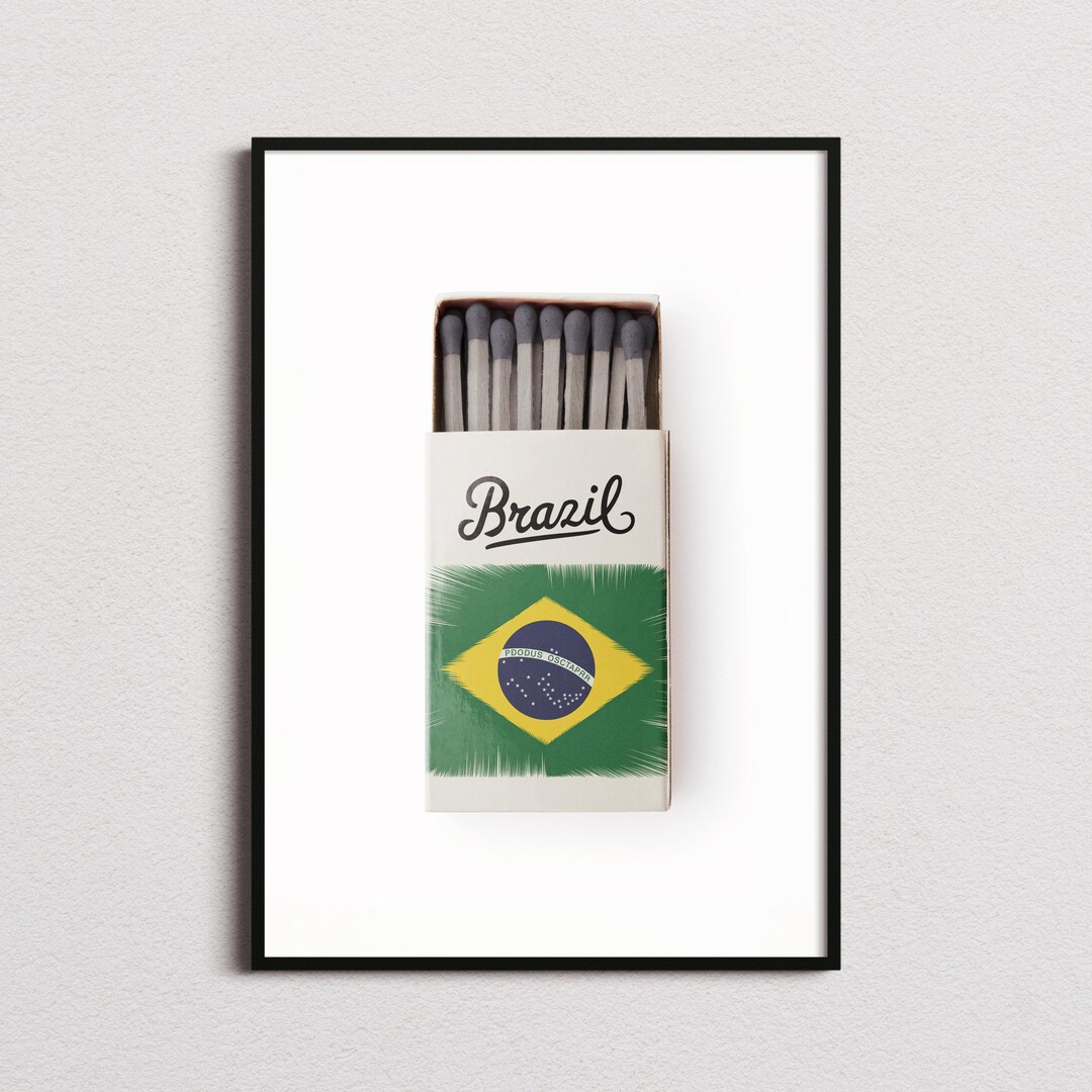 Matchboxes Brazil Brazil Matchbox Print, Brazil Print, Brazil Poster, Brazil Wall Art ...
