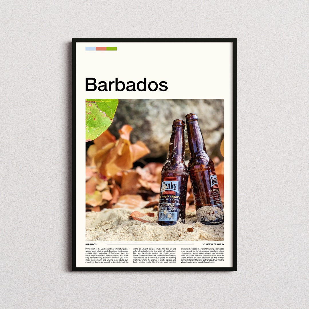 Barbados Print Barbados Poster Barbados Wall Art Caribbean Etsy