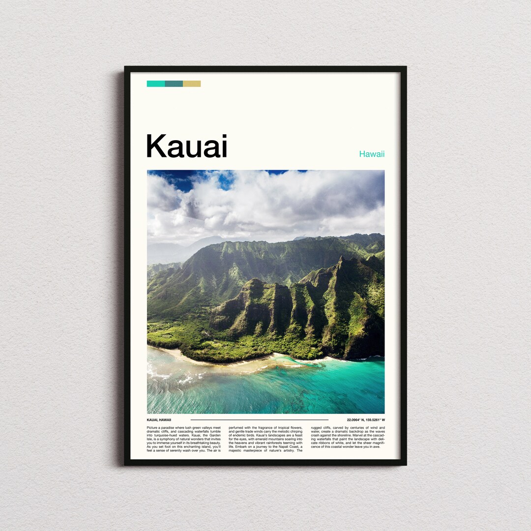 Kauai Print, Kauai Poster, Kauai Wall Art, Hawaii Art Print, Kauai