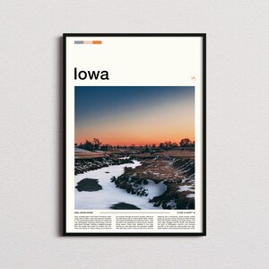 Iowa Print, Iowa Poster, Iowa Wall Art, Iowa Art Print, Iowa Photo