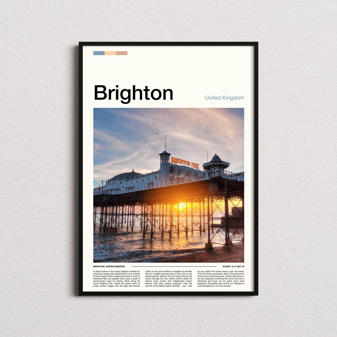 Brighton Print, Brighton Poster, Brighton Wall Art, Brighton Art Print, Brighton Wall Art