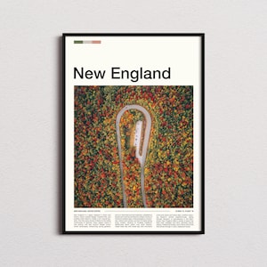 New England Print, New England Poster, New England Wall Art, New England Art Print, New England Photo