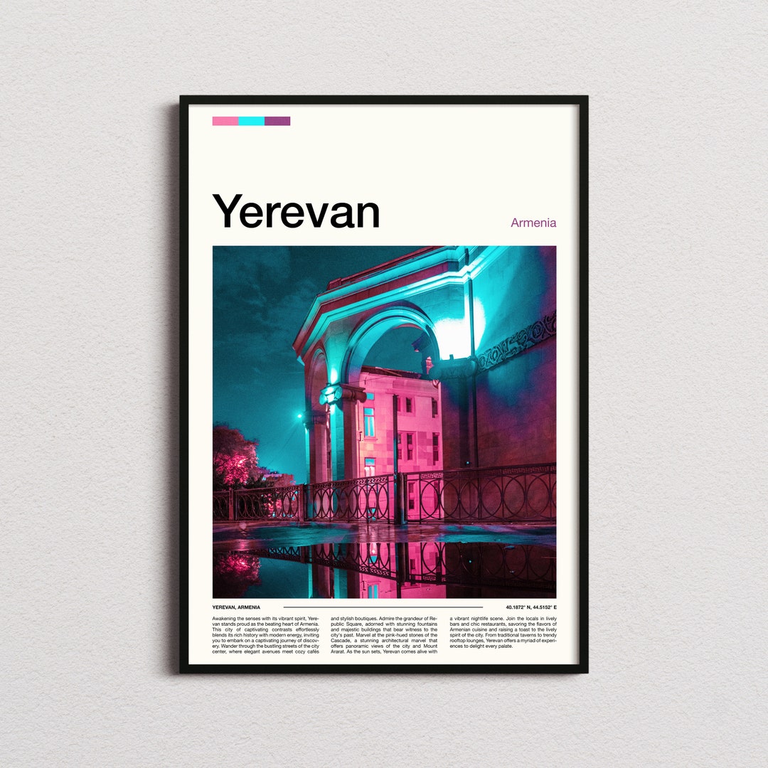 Yerevan Print Yerevan Poster Yerevan Wall Art Armenia Art Etsy France