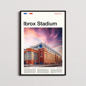 Ibrox Stadium Print, Rangers FC Gifts, Ibrox Stadium Poster, Ibrox Stadium Wall Art, Ibrox Photo