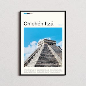 Chichen Itza Print, Chichen Itza Poster, Chichen Itza Wall Art, Mexico Art Print, Chichen Itza Photo