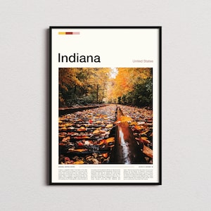Indiana Print, Indiana Poster, Indiana Wall Art, Indiana Art Print, Indiana Photo