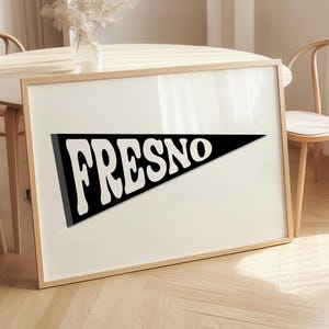 Fresno Print, Fresno Wall Art, Fresno Poster, Fresno Art Print, California Print, California Wall Art