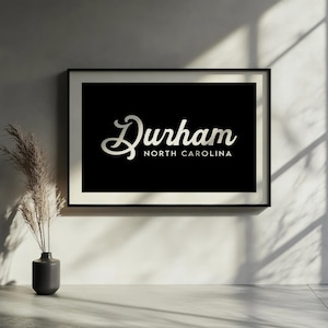 Durham Print, Durham Poster, Durham Wall Art, Durham Art Print, North Carolina Print, North Carolina Wall Art, North Carolina Poster