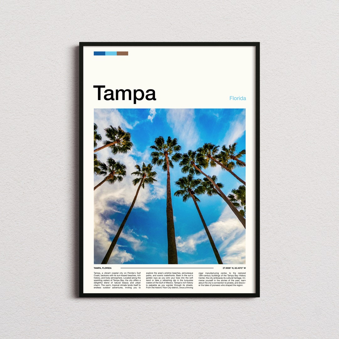 Tampa Print, Tampa Poster, Tampa Wall Art, Florida Art Print, Tampa