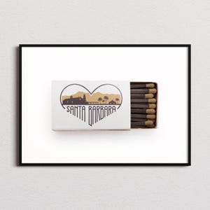 Santa Barbara Matchbox Print, Santa Barbara Print, Santa Barbara Poster, Santa Barbara Wall Art, Santa Barbara Art Print