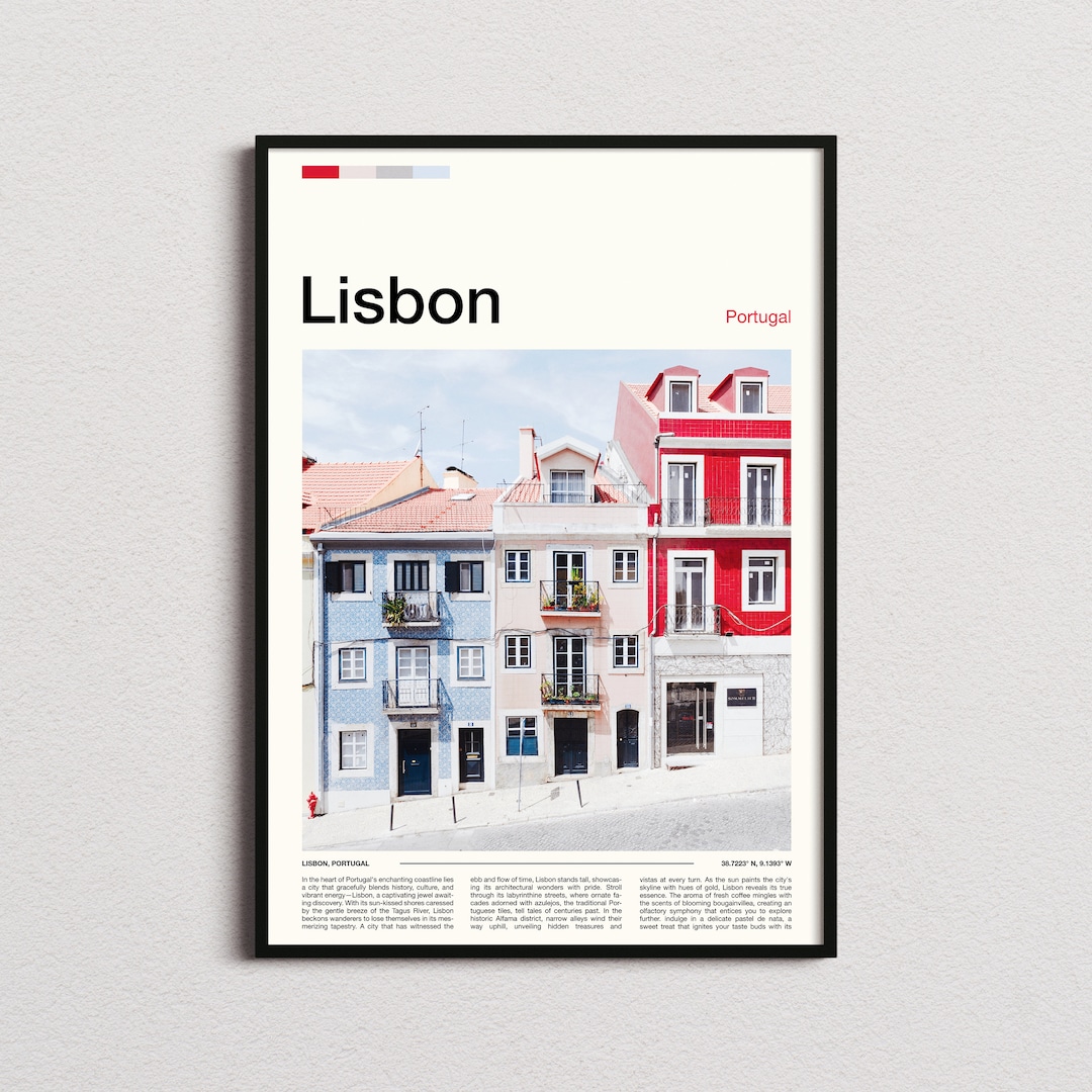 Lisbon Print Lisbon Poster Lisbon Wall Art Portugal Art Etsy