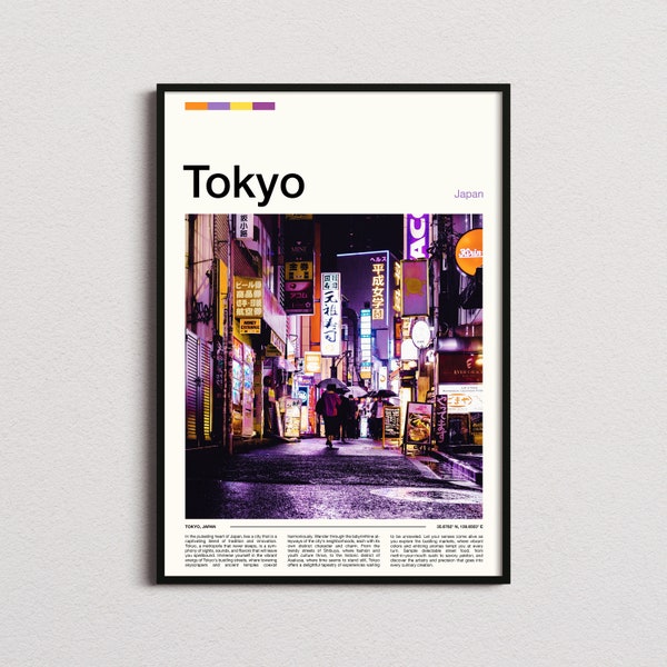 Tokyo print, Tokyo poster, Tokyo kunst aan de muur, Japan Art Print, Tokyo foto