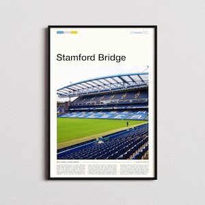Stamford Bridge Stadium Print, Chelsea FC Gifts, Stamford Bridge Stadium Poster, Stamford Bridge Stadium Wall Art, Chelsea FC Gifts