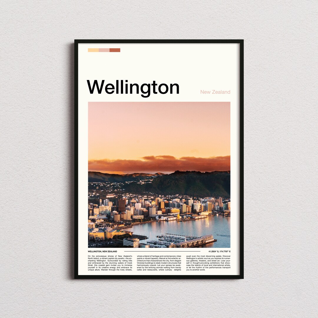 Wellington Print, Wellington Poster, Wellington Wall Art, New Zealand