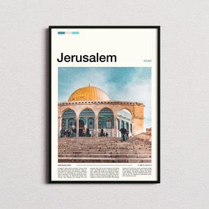 Impresión de Jerusalén, póster de Jerusalén, arte mural de Jerusalén, impresión artística de Israel, foto de Jerusalén, regalos de Jerusalén