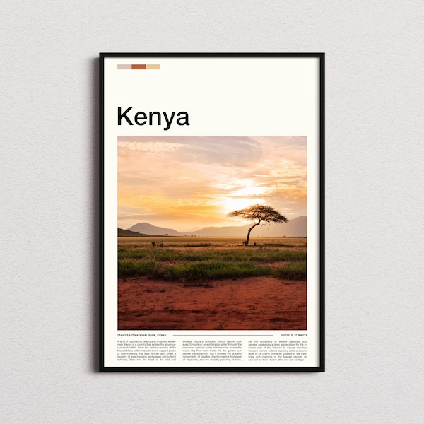 Kenia print, Kenia poster, Kenia kunst aan de muur, Kenia kunstprint, Kenia foto