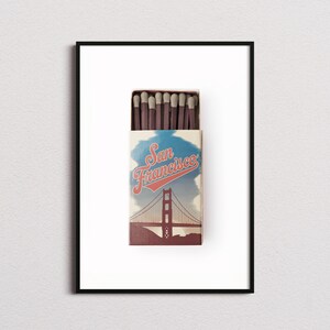 San Francisco Matchbox Print, San Francisco Print, San Francisco Poster, San Francisco Wall Art, San Francisco Art Print