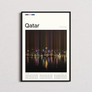 Qatar Print, Qatar Poster, Qatar Wall Art, Qatar Art Print, Qatar Photo, Traveler Gifts, Travel Poster