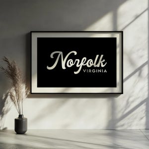Norfolk Print, Norfolk Poster, Norfolk Wall Art, Norfolk Art Print, Virginia Print, Virginia Wall Art, Virginia Poster