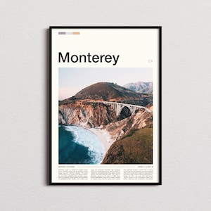 Monterey Print, Monterey Poster, Monterey Wall Art, Monterey Art Print, Monterey Photo, California Print, California Art