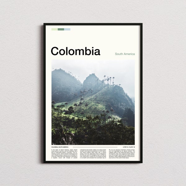 Colombia Print, Colombia Poster, Colombia Wall Art, Colombia Art Print, Colombia Photo