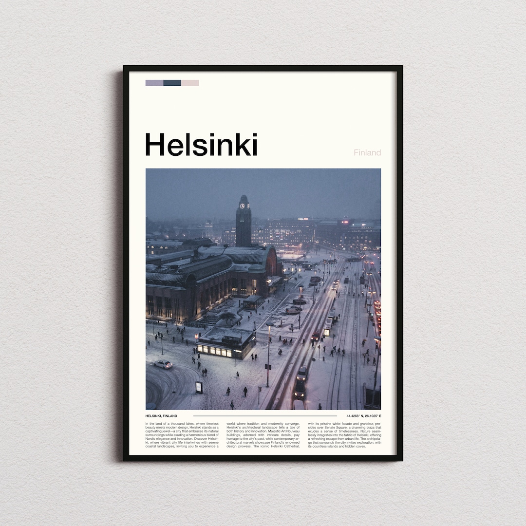 Helsinki Print, Helsinki Poster, Helsinki Wall Art, Finland Art Print