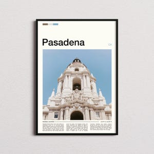 Pasadena Print, Pasadena Poster, Pasadena Wall Art, Pasadena Art Print, Pasadena Photo