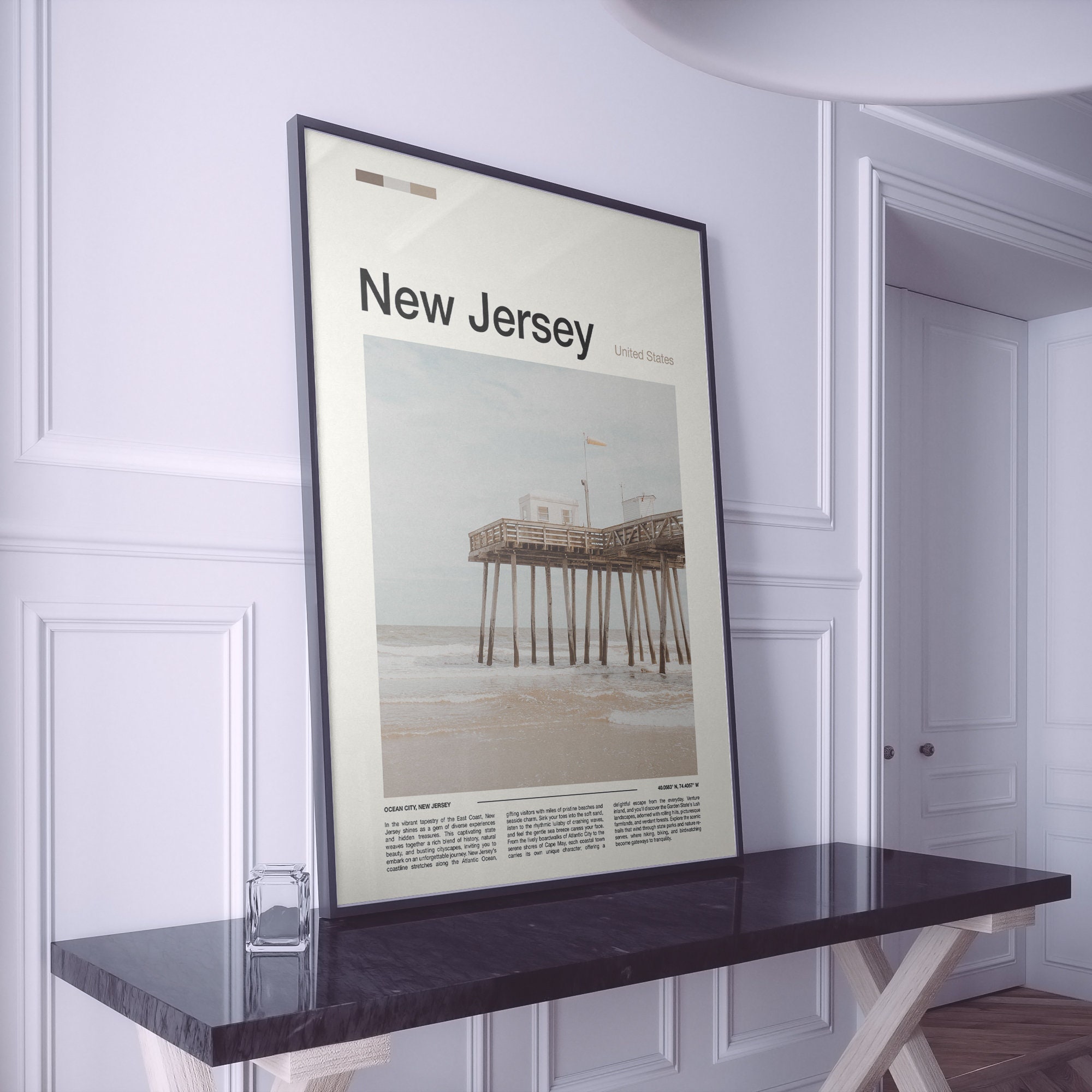 New Jersey Print New Jersey Poster New Jersey Wall Art New Etsy