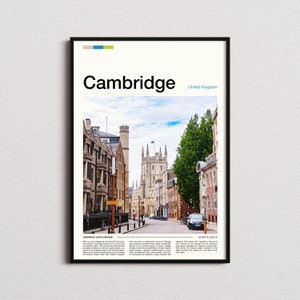 Cambridge Print, Cambridge Poster, Cambridge Wall Art, Cambridge Art Print, Cambridge Wall Art, Cambridge Photo