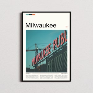 Milwaukee Print, Milwaukee Poster, Milwaukee Wall Art, Wisconsin Art Print, Milwaukee Photo