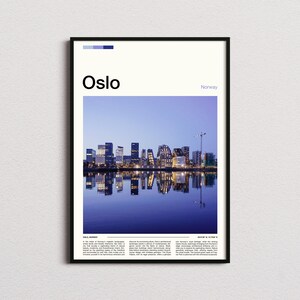Oslo Druck, Oslo Poster, Oslo Wandkunst, Norwegen Kunstdruck, Oslo Foto