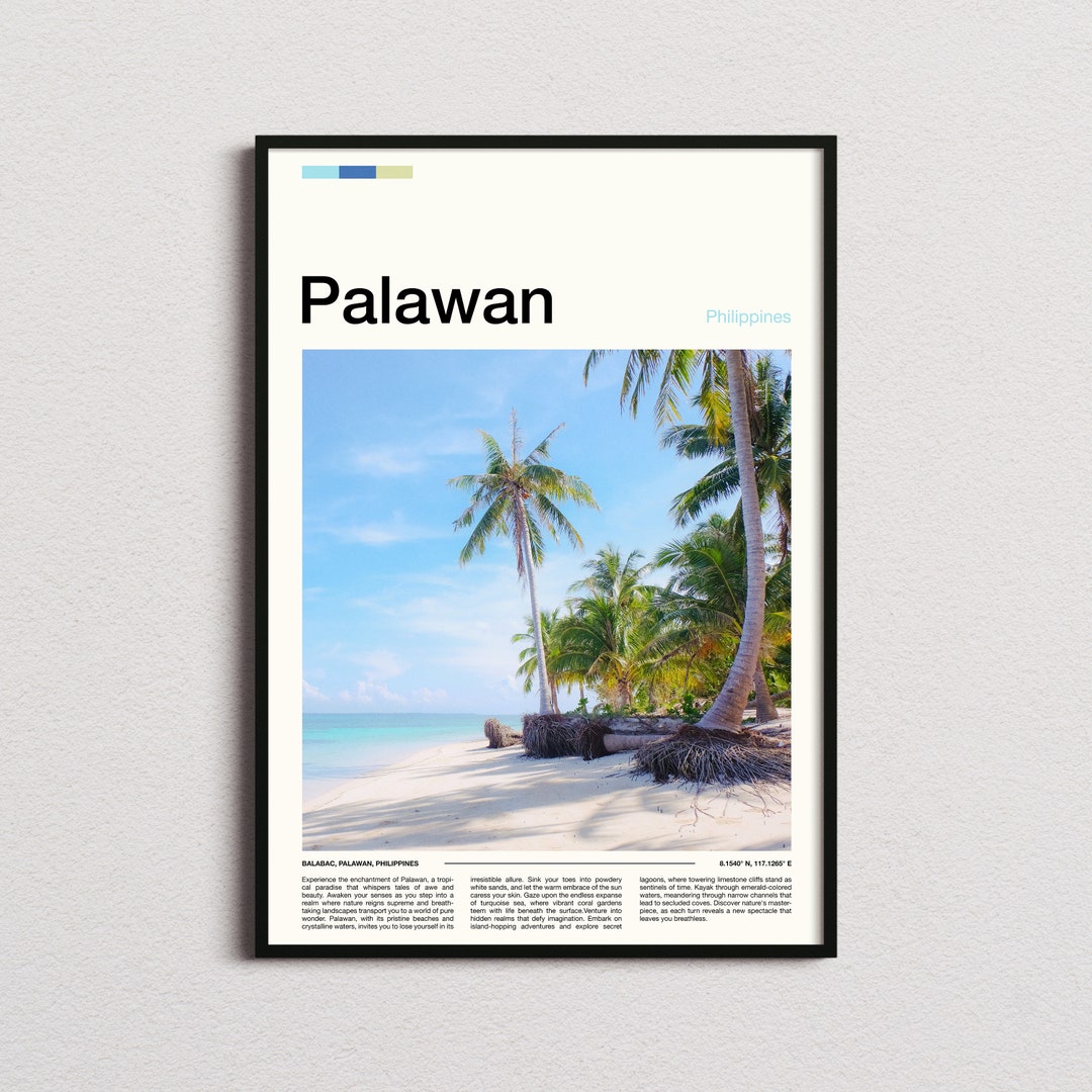 Palawan Print, Palawan Poster, Palawan Wall Art, Philippines Art Print