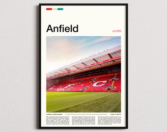 Anfield Print, Liverpool FC Gifts, Liverpool Poster, Liverpool FC Print, Liverpool Football Club Poster, Liverpool Fan Gift, LFC Gifts