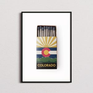 Colorado Matchbox Print, Colorado Print, Colorado Poster, Colorado Wall Art, Colorado Art Print, Colorado Gifts