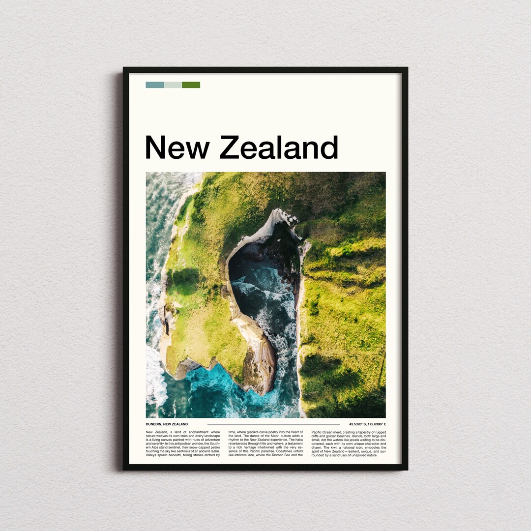 New Zealand Print, New Zealand Poster, New Zealand Wall Art, New