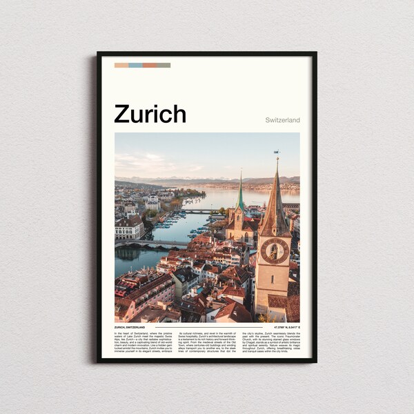 Zurich Poster Etsy