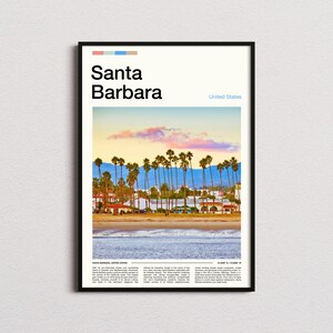 Santa Barbara Print, Santa Barbara Poster, Santa Barbara Wall Art, California Art Print, Santa Barbara Photo