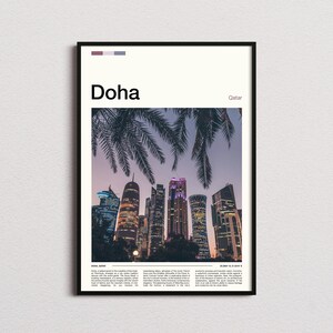 Doha Print, Doha Poster, Doha Wall Art, Doha Art Print, Doha Photo, Traveler Gifts, Travel Poster
