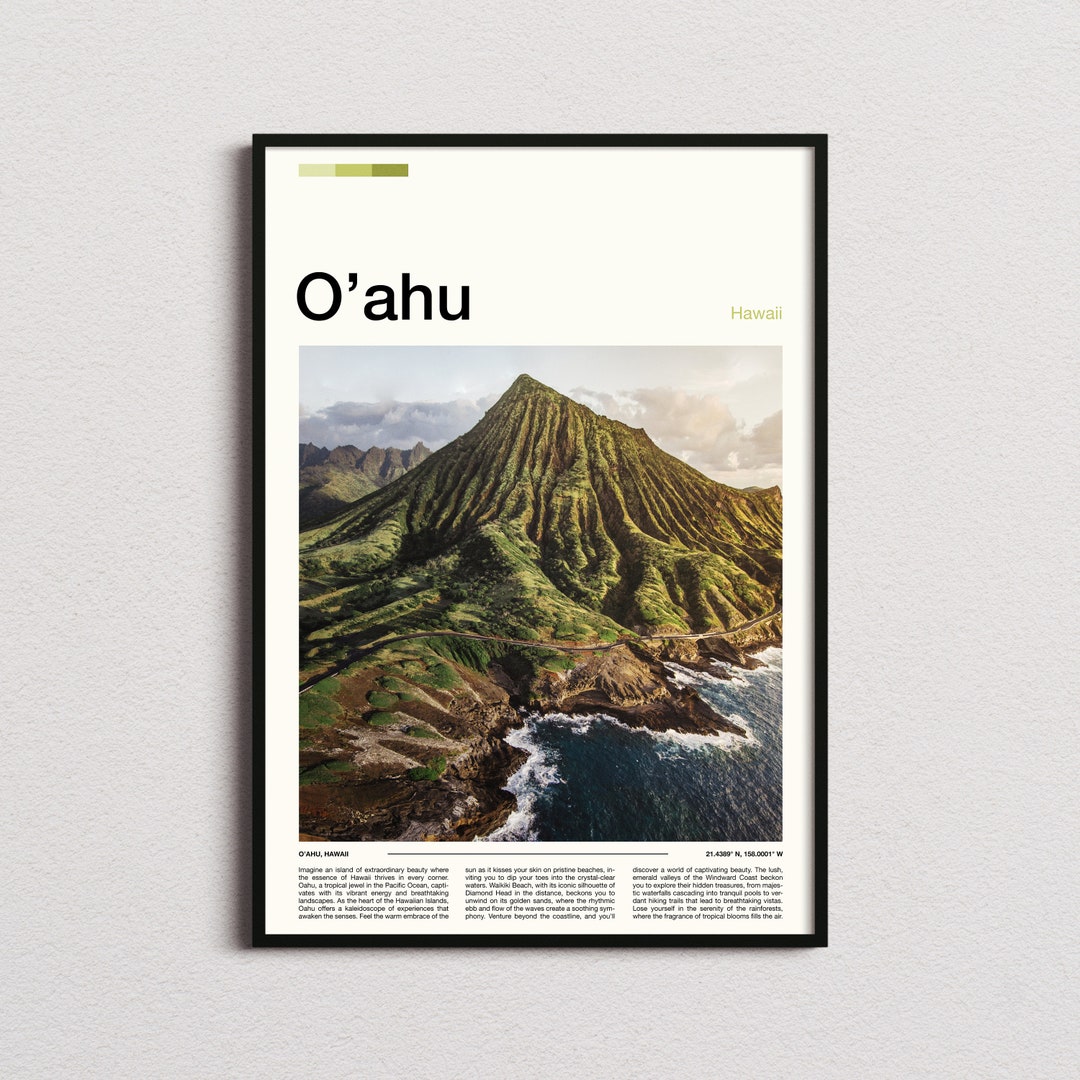 O'ahu Print, Oahu Poster, Oahu Wall Art, Hawaii Art Print, Oahu Photo