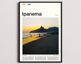 Ipanema Print, Brazil Poster, Ipanema Wall Art, Ipanema Art Print, Ipanema Photo, Ipanema Travel Gifts