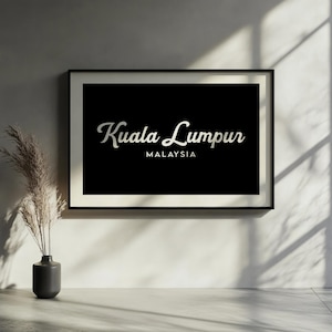 Kuala Lumpur Print, Kuala Lumpur Poster, Kuala Lumpur Wall Art, Kuala Lumpur Art Print, Malaysia Print, Malaysia Wall Art, Malaysia Poster