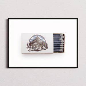 Colorado Matchbox Print, Colorado Print, Colorado Poster, Colorado Wall Art, Colorado Art Print, Colorado Gifts