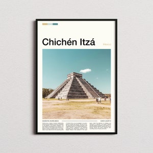 Chichen Itza Print, Chichen Itza Poster, Chichen Itza Wall Art, Mexico Art Print, Chichen Itza Photo