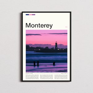Monterey Print, Monterey Poster, Monterey Wall Art, Monterey Art Print, Monterey Photo, California Print, California Art