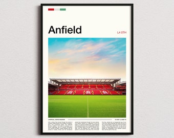Anfield Print, Liverpool FC Gifts, Liverpool Poster, Liverpool FC Print, Liverpool Football Club Poster, Liverpool Fan Gift, LFC Gifts