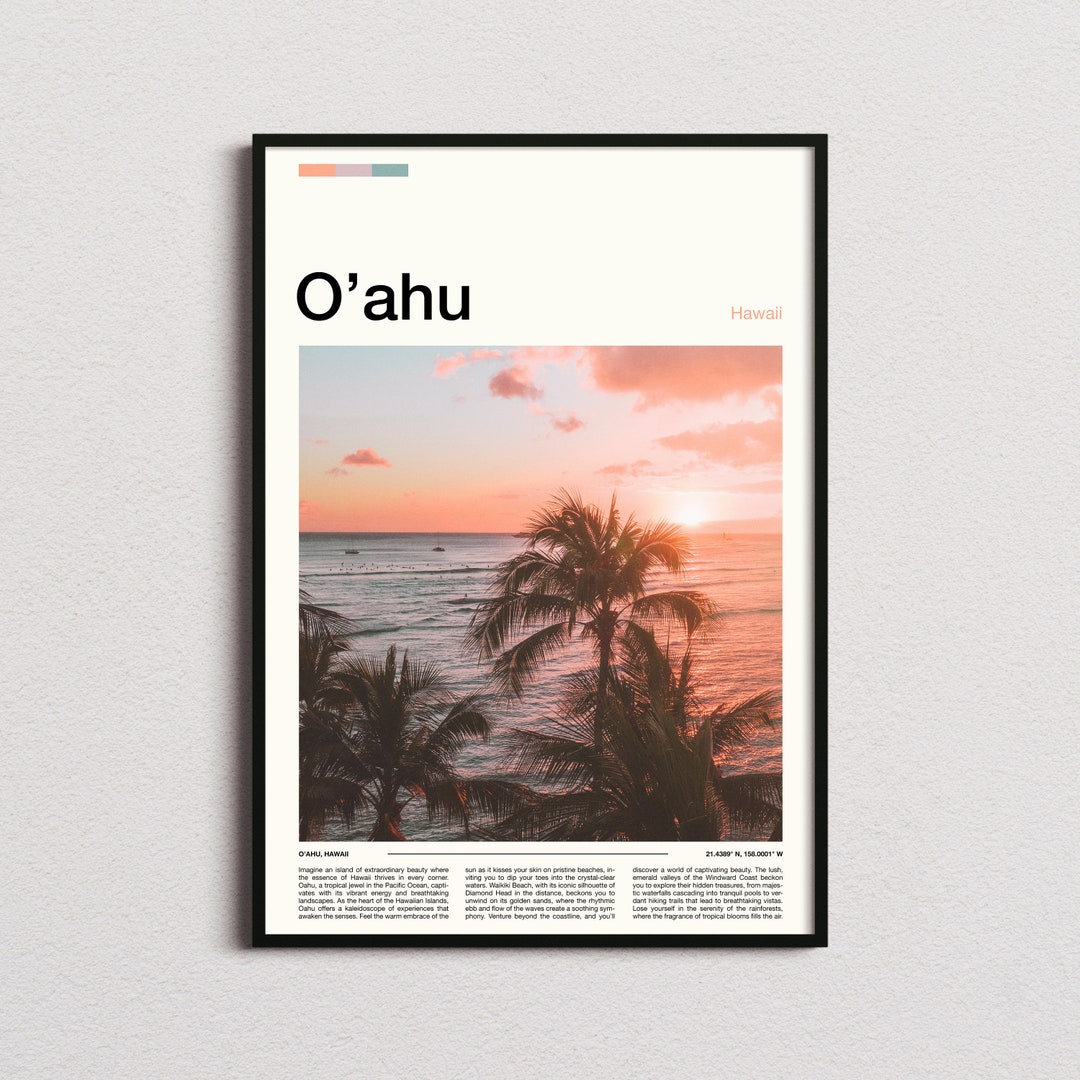O'ahu Print, Oahu Poster, Oahu Wall Art, Hawaii Art Print, Oahu Photo