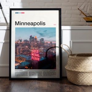 Minneapolis Print, Minneapolis Poster, Minneapolis Wall Art, Minnesota Art Print, Minneapolis Photo image 2